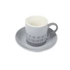 PORCELAN SET ZA KAFU 130ml 6/1 (HAND/SIVA) RXG-N241079C