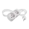 Podaljševalni kabel 1,4 m/2 vtičnici/bel/PVC/1 mm2