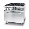 Plinski Štedilnik s 4 Gorilniki in Konvekcijsko El. Pečico GN 1/1, 230V/3000W, 800x722x900mm