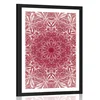 Plakat s paspartujem rožnata rozeta - 30x45 no frame