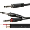 Avdio kabel Jack 6,3 mm stereo/2 x Jack 6,3 mm mono 1 m Roxtone SAYC100L1