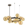 Brilagi - LED luster na sajli MILLA 15xG9/3W/230V crni hrom/zlatni