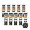 IsolBau Sanitarni silikon antracit Sanitär Silikon 10 x 300ml