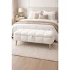 Hanah Home Sara tapacirana klupa s prostorom za odlaganje 90 × 45 × 35 cm, bela