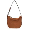 Pinko HOBO ZIP AROUND CLASSIC SUEDE + VITELLO SETA Kostanjeva