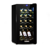Klarstein Shiraz 15 Slim Uno, hladilnik za vino, 44 l, na dotik, 135 W, 5 – 18 °C, črn