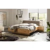 Linea Natura POSTELJA 180 cm x 200 cm , tekstil, leseni material temno rjava, hrast bianco