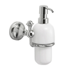 NEVIS wall-hung soap dispenser, ceramics, chrome - Chrome - 130x189x118 mm - Gedy - NEVIS - 120 - Keramika; zlitina - Dozator za milo - Retro - 130 - 189 - 118 - 14