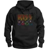 Kiss Unisex Pullover Hoodie Logo, Faces & Icons S