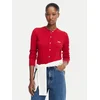 Tommy Jeans Pletena jopica Pointelle DW0DW22931 Rdeča Regular Fit