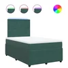 Vidaxl Box spring postelja z vzmetnico temno zelen 120x190 cm žamet