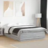 Okvir za krevet s LED svjetlima boja hrasta 140 x 200 cm drveni