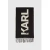 Šal z dodatkom volne Karl Lagerfeld K/ESSENTIAL črna barva, A4W33125