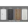Hanah Home HANAH HOME Kale 1 Walnut - 190 garderobna omara, (20865317)