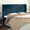 Uzglavlje s ušima tamnoplavo 203x16x118/128 cm baršunasto