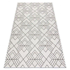 eoshop Preproga FLAT SISAL 48731960 Kvadratni diamant, geometrijska smetana/siva ( - Velikost: 160x230 cm)
