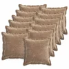 vidaXL Prevleka za blazino 12 pcs HOUTEN Rjava 50 x 50 cm
