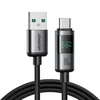 Joyroom Kabel z zaslonom USB-A - USB-C 66W 1,2 m - črn
