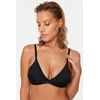 Trendyol Black Polyamide Rope Strap Triangle Capless Bralette Knitted Bra