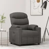 Električni naslonjač od tkanine tamnosivi