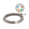 Patch kabel S/FTP kat 6A LSOH 0,5 m siv ALANTEC