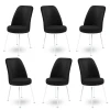 Hanah Home Set stolica Dexa, 45x89x42 cm, 6 komada, Crno-bele