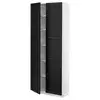 METOD Visoki element s policama, bela/Lerhyttan crno bajcovano, 80x37x200 cm