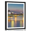 Plakat s paspartujem nočni Pariz - 60x90 silver