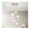 Ondaluce - LED luster na sajli SANTOS LED/48W/230V O 45 cm zlatna/bela