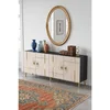 Hanah Home komoda Ilay 180, 180 cm, antracit / travertin / zlatna
