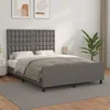 Okvir za krevet s uzglavljem sivi 140x190 cm od umjetne kože
