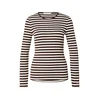 GANT Majica temno rjava / bela
