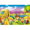 Art puzzle Lesena sestavljanka Curious Campers 25 kosov