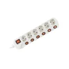 HOME Razvodnik sa 6 mesta 3m 1.5mm2 + prekidači NVK06K-3/WH/1,5