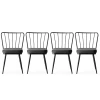 Hanah Home Set 4 trpezarijske stolice Yildiz Crni