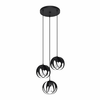Sollux SL.1088 - Luster na sajli TULOS 3xE27/60W/230V crna