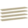 Police za knjige 4 kom boja hrasta sonome 60x10x1,5 cm iverica