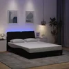 Okvir kreveta s LED-om bez madraca crni 140 x 190 cm od tkanine
