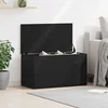 vidaXL Črno Orehova Shranjevalna Škatla 84x42x46 cm iz Inženirskega Lesa