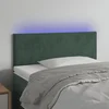 Vidaxl vidaXL Vzglavje postelje z LED diodo temno zeleno 80x5x78/88 cm žametno