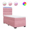 Vidaxl Box spring postelja z vzmetnico roza 90x190 cm žamet