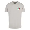 Mister Tee Majica Azurro Italia svetlo siva