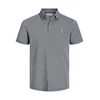 JACK & JONES Majica JJEPaulos  pegasto siva / bela