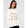 Sinsay - Dukserica crewneck Pusheen the Cat - krem