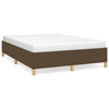 Vidaxl Posteljni okvir temno rjav 140x190 cm blago