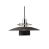 Halo Design 990259 - Luster na sajli SORUP 1xE27/40W/230V pr. 40 cm crna/sjajni hrom