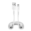 SBS USB-/USB-C-kabel 17cm do 1m bela TECABLETYPCS1W Spiralkabel