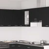vidaXL Viseča steklena omarica črn hrast 40x31x60 cm inženirski les