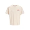 JACK & JONES Majica JORDiablo modra/pastelno oranžna/rdeča
