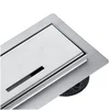 shumee Linearni odtok Basic Decor Inox z enojno dekorativno ploščo, 80 cm